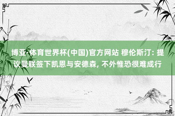 博亚·体育世界杯(中国)官方网站 穆伦斯汀: 提议曼联签下凯恩与安德森， 不外惟恐很难成行